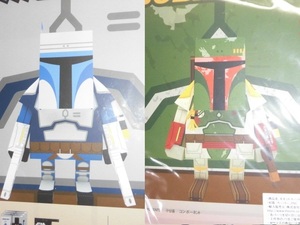 ① быстрое решение MOMOT TOYS STARWARS LUCASFILM paper toy Звездные войны Boba Fett & Jean go Fit бумага игрушка Momo to фигурка 