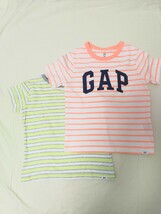 GAP　半袖Tシャツ　ボーダー　ロゴ入り　まとめ売り　100　子ども服_画像1