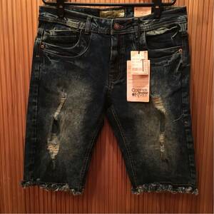 Copper Rivet Denim Shorts Skinny コパーリベット Damaged Wash Denim Shorts Skinny デストロイ クラッシュ加工 デニム ショートパンツ