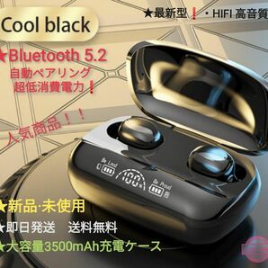 期間限定！！★最新Bluetooth5.2ワイヤレスイヤフォン、イヤホン★モバイルバッテリー大容量3500mAh 高音質