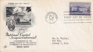 [FDC] Washington neck capital system .150 year, highest court Bill teng(1950 year )( America ) t3588