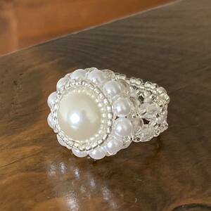 13-15 number beads ring ring cologne . pretty 3 -ply ring pearl series 