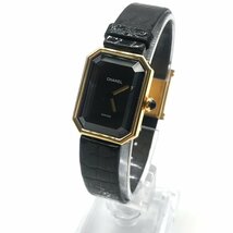 CHANEL シャネル プルミエール 18k 750 本クロコ 腕時計 M 正規ベルト ゴールド M9379_画像1