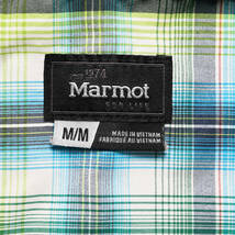Marmotマーモット◆チェック半袖シャツ◆ブルー×ホワイト×グリーン◆サイズM_画像7