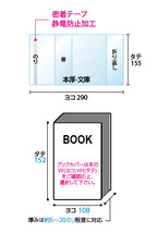 透明ブックカバー　クリアブックカバー　文庫用　30枚　☆送料無料☆　本_画像2