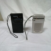 計2台 ポケット ラジオ Radio SONY パナソニック JCF-S10 R-P30 電源入らない ジャンク品 送料520円他_画像2