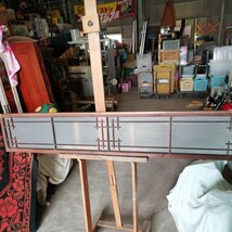 「建具」古民家　和 　格子戸　欄間　DIY ガラス 明取り　リフォーム　リノベーション　昭和　レトロ　 時代物 (約1822×320×厚み28mm) _画像7