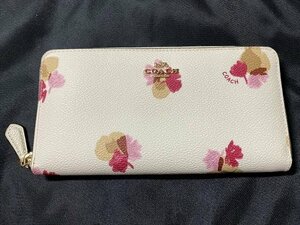 美品　COACH　コーチ　ラウンドファスナー 長財布　F53794