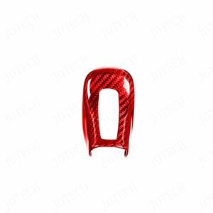 マセラティ ギブリ　クアトロポルテ 　レヴァンテ　ドライ赤いカーボン製 シフトハンドルカバー　1個　送料無料
