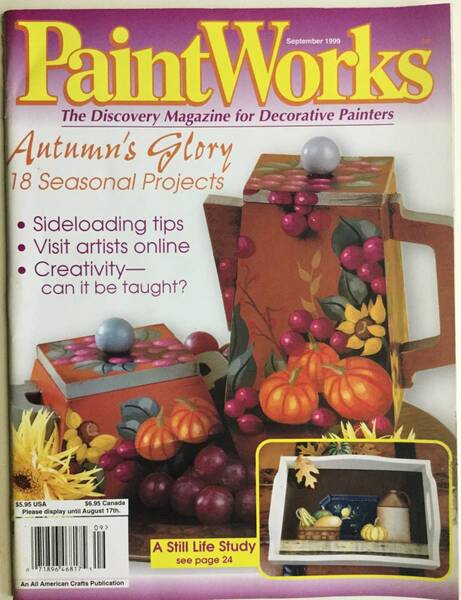 送料無料■ARTBOOK_OUTLET■N4-084★キャロラインフィリップス 他 デザイン PAINT WORKS 1999年 ローズマリング TOLE トールペイント 図案