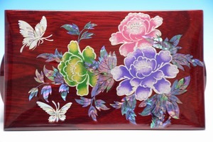 # Korea tradition industrial arts # high class mother-of-pearl small articles gem box *. lacquer #..#