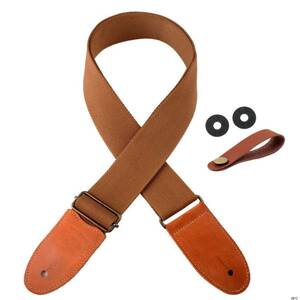  guitar strap Brown slip prevention cotton base strap adjustment possibility hanging lowering type free shipping musical instruments accessory dressing up good-looking 