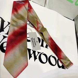 送料込●新品●価-20900円Vivienne Westwood イタリア製 ネクタイ 橙⑤ シルク100% 剣先8.5㎝ ヴィヴィアンウエストウッド ビビアン