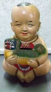 貯金箱 招き猫 唐子 獅子頭 中国人形 古い 陶器製