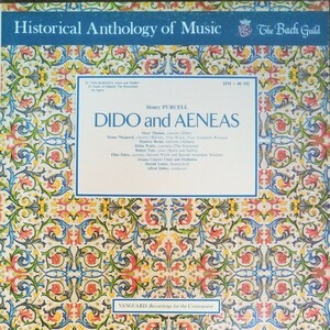 PURCEL DIDO AND AENEAS パーセル 歌劇 ダイドーとイニーアス 米BACH GUILD盤 オリアーナ オーケストラと合唱 ORIANA CONSORT デラー LP