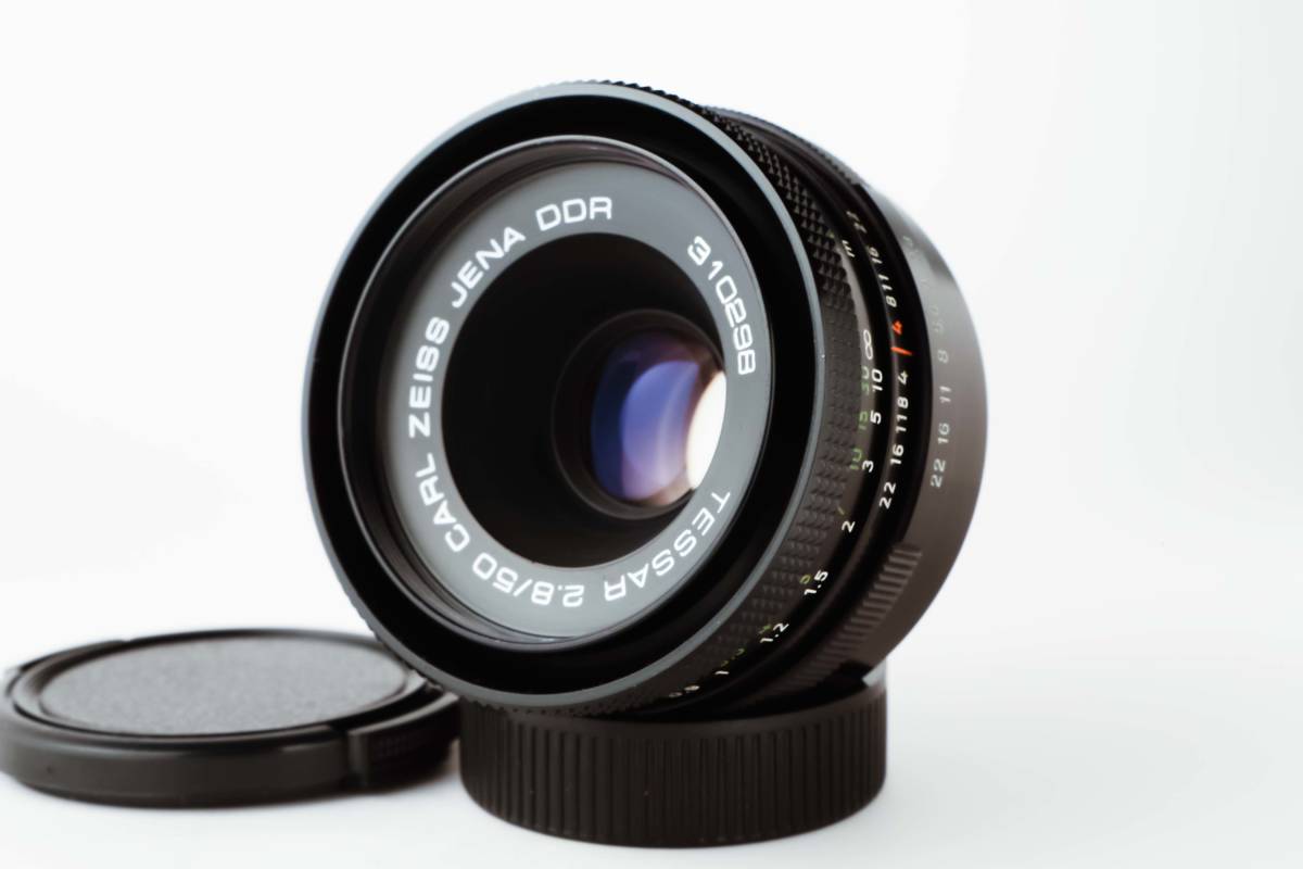 美品/整備品/テスト画像有】 CARL ZEISS JENA TESSAR 50mm f2.8 / M42