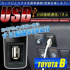 品番U05 トヨタB M600/610系 ブーン [H22.2-] USB カーナビ 接続通信パネル 最大2.1A