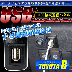 品番U05 トヨタB L150/160 ムーヴ [H14.10-H18.9] USB カーナビ 接続通信パネル 最大2.1A