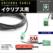 AVN118M イクリプス カーナビ L型 フィルムアンテナ 右 1枚＋アンテナケーブル コード 1本 セット_画像2