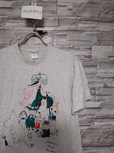 men's E233 Moomin THE ART AND STORY ムーミン展 プリント 半袖 Tシャツ M グレー