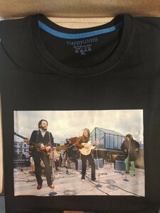 Get Back стартер .n футболка Let It Be крыша верх * концерт / The * Beatles футболка /geto* задний /The Beatles' rooftop concert