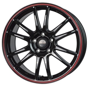 18インチ CR6 7.5J+45 5H-100 1本 ホイール ガンメタ レッドライン CT200H プリウス インプレッサ 86 BRZ 業販 ホット