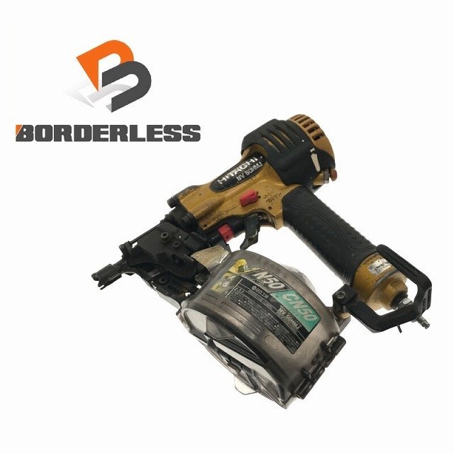 新品 日立工機 限定品 高圧ロール釘打機 50mm NV50HR(SGK) 銀鏡