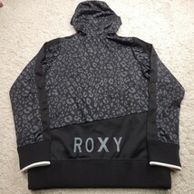 ROXY ロキシー フード付き ジャージ上下セット レディース Sサイズ 黒 ブラック トレーニングウェア セットアップ ジップアップパーカー_画像3