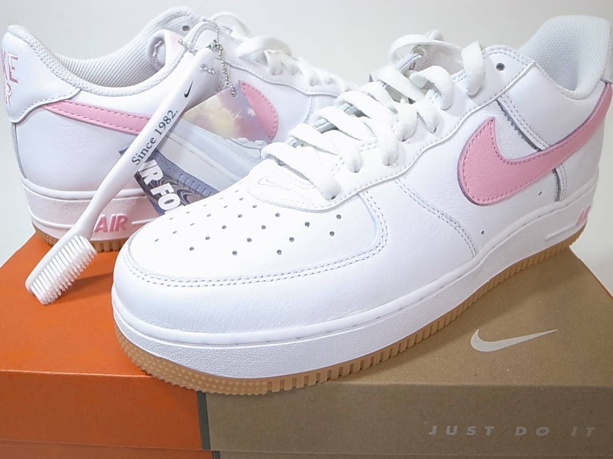 NIKE AIR FORCE 1 LOW RETRO COLOR OF THE MONTH白ピンクxガムソール28