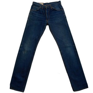 '80s OLD BOBSON Bobson W77 L80 Vintage indigo blue Denim slim pants 31x32 Old used real used Big John 