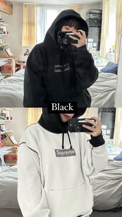 送料無料 新品 XXL SUPREME Inside Out Box Logo Hooded Sweatshirt