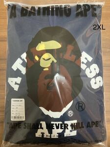 送料無料 XXL 新品 BAPE JJJJOUND RELAXED CLASSIC COLLEGE PULLOVER HOODIE NAVY ネイビー 紺 ベイプ ジョウンド フーディー パーカー