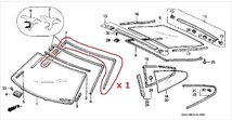  【新品】Honda ホンダ　CR-X　フロントウィンドモール　EF6 EF7　EF8　純正_画像2