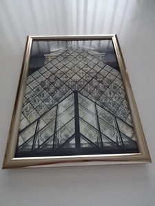 アートフレーム§A4額(選択可)写真ポスター付§ルーブル美術館・ガラス・ピラミッド§ルーブルピラミッド・パリ・フランス