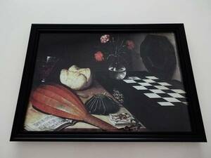 Art hand Auction Art frame § A4 frame (optional) Photo poster included § Luban Beaujean § Still life with chessboard § Still life, painting, French painter, antique style, furniture, interior, interior accessories, others