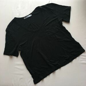  Alexander one Alexander wang T-shirt V neck T-shirt black beautiful goods 