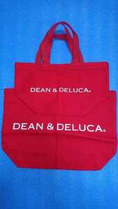 【ホリデーレッド】DEAN&DELUCA トートバッグ 2点セット サイズＳ＆Ｌ