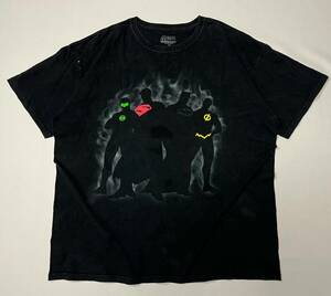 XL JUSTICE LEAGUE ビッグサイズ ブラックフェイド 半袖Tシャツ ビンテージ