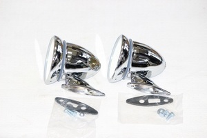  new goods Rover Mini chrome racing mirror cannonball type old car clear Flat lens 2 piece set 