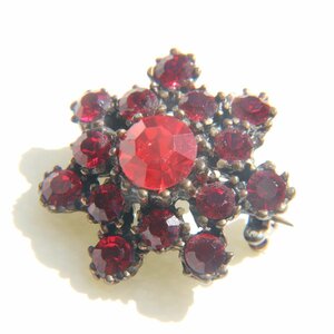 Vintage Flower Brooch ラインストーン ヴィンテージ ブローチ 花 フラワー 年代物 1950年～60年代頃