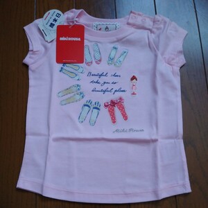 ① новый товар 80cm обычная цена 7150 иен Miki House короткий рукав футболка Lee na Chan девочка 
