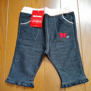 ① new goods 80cm regular price 7150 jpy Miki House short pants Denim pants girl 