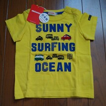 ① 新品　80cm　定価8250円　ミキハウス　半袖Tシャツ　車　男の子_画像1