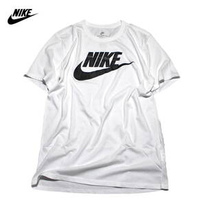 【新品】ナイキ ICON 半袖 Tシャツ【005-101：白】M ビッグ スウッシュ スウォッシュ ロゴ 家 宅トレ NIKE NSW