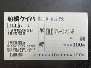 【現地的中】ブルーコンコルド 2007年 かしわ記念 旧型