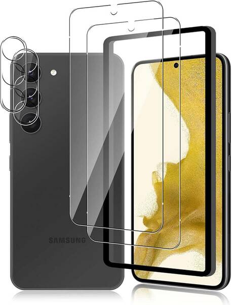 Samsung Galaxy S23 ガラスフイルム(2枚) + カメラフィルム(2枚) Samsung Galaxy S23 ガラスフイルム Galaxy S23 5G ガラスフイルム 