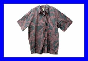 未使用 Cooke Street クックストリート 半袖アロハシャツ Honolulu ホノルル 2XL XXL ラージ ハワイ製 パープル ネイビー 紺 紫 服上 F4523