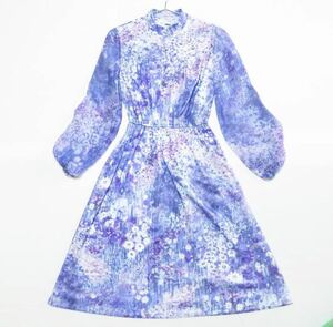 【アパレル】☆美品☆ 90s Lady Canoe Petites 花柄 ワンピース 総柄 USA製 Aライン ビンテージ レディース 人気 おしゃれ