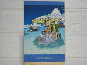 わたせせいぞう -SEIZO WATASE◆65 Open The Beach Restaurant W15003T◆ポストカード POST CARD