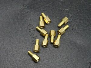 六角 スタンドオフ M3 x 6mm 本体長さ L= 6mm ねじサイズE = M3 x 6MM 六角雄ねじ 雌ねじスペーサーM3X6